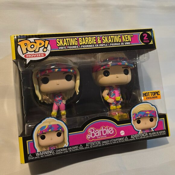funko pop vinyl barbie movie 2023 rollerskating barbie ken pack - Picture 1 of 2